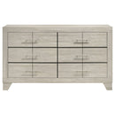 Trenton 6-drawer Bedroom Dresser Rustic Cream