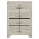 Trenton 4-drawer Bedroom Chest of Drawers Rustic Cream