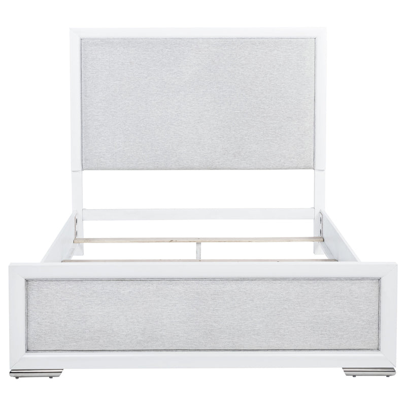 Gracemont 57-inch  Panel Bed Grey and White