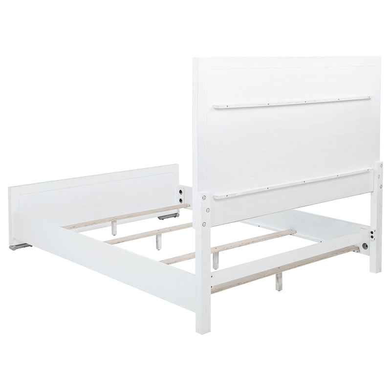 Gracemont 57-inch  Panel Bed Grey and White