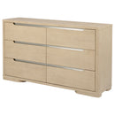 Ladera 6-drawer Bedroom Dresser and Mirror Light Elm