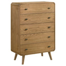 Robyn 5-drawer Bedroom Chest of Drawers Dark Walnut