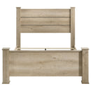Oakglen 55-inch California King Panel Bed Weathered Oak