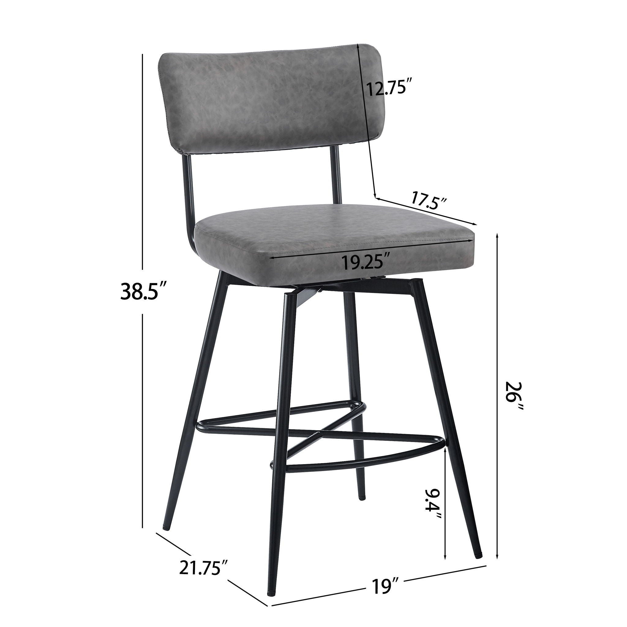 Retro Swivel Counter Stools (Set of 2)