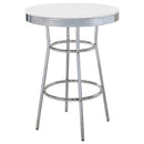 Retro  Round 1950s Bistro Pub Bar Table Set White