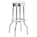 Retro  Round 1950s Bistro Pub Bar Table Set White