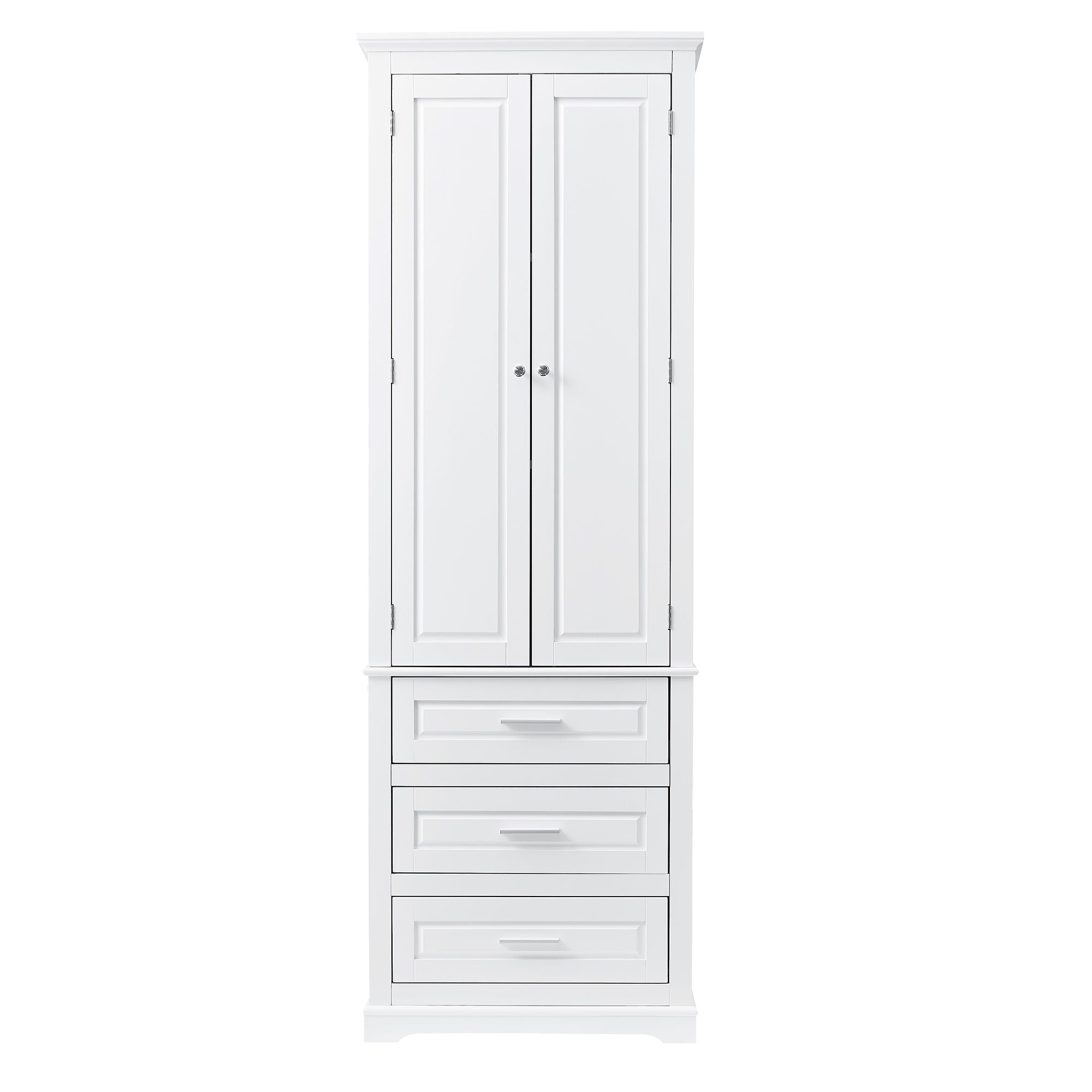 Tall Storage Cabinet With 3 Drawers For Bathroom