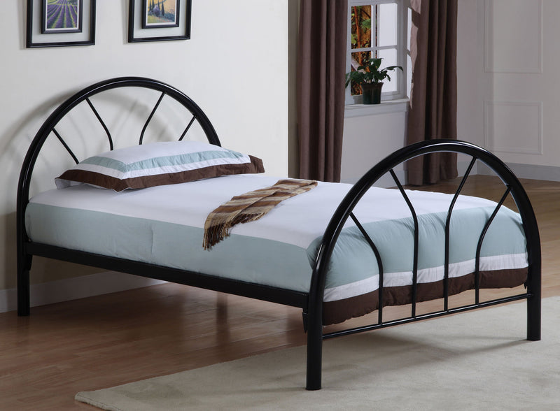 Marjorie Metal  Open Frame Bed Black