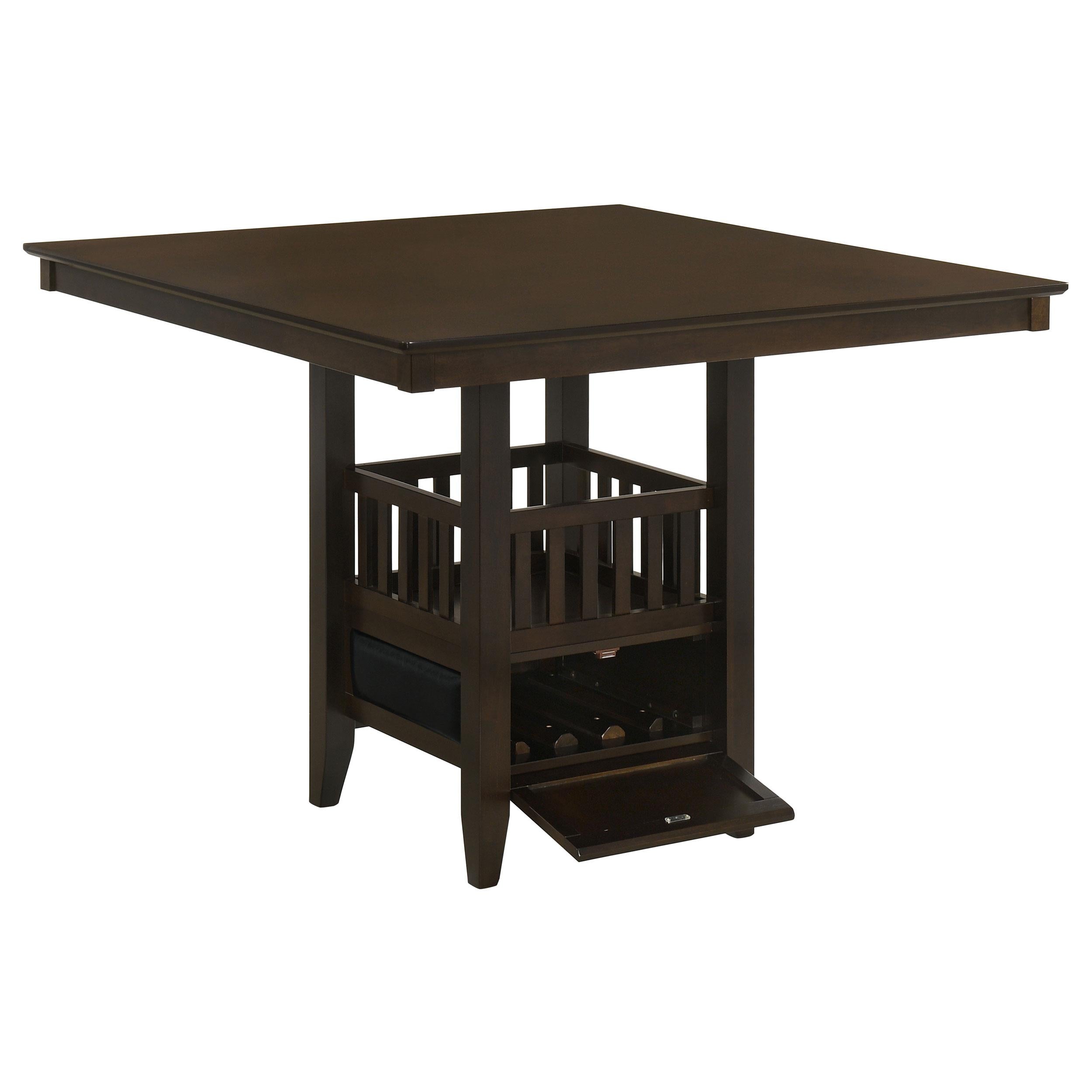 Coaster Furniture Square Jaden Counter Height Dining Table with Pedestal Base 100958 IMAGE 2