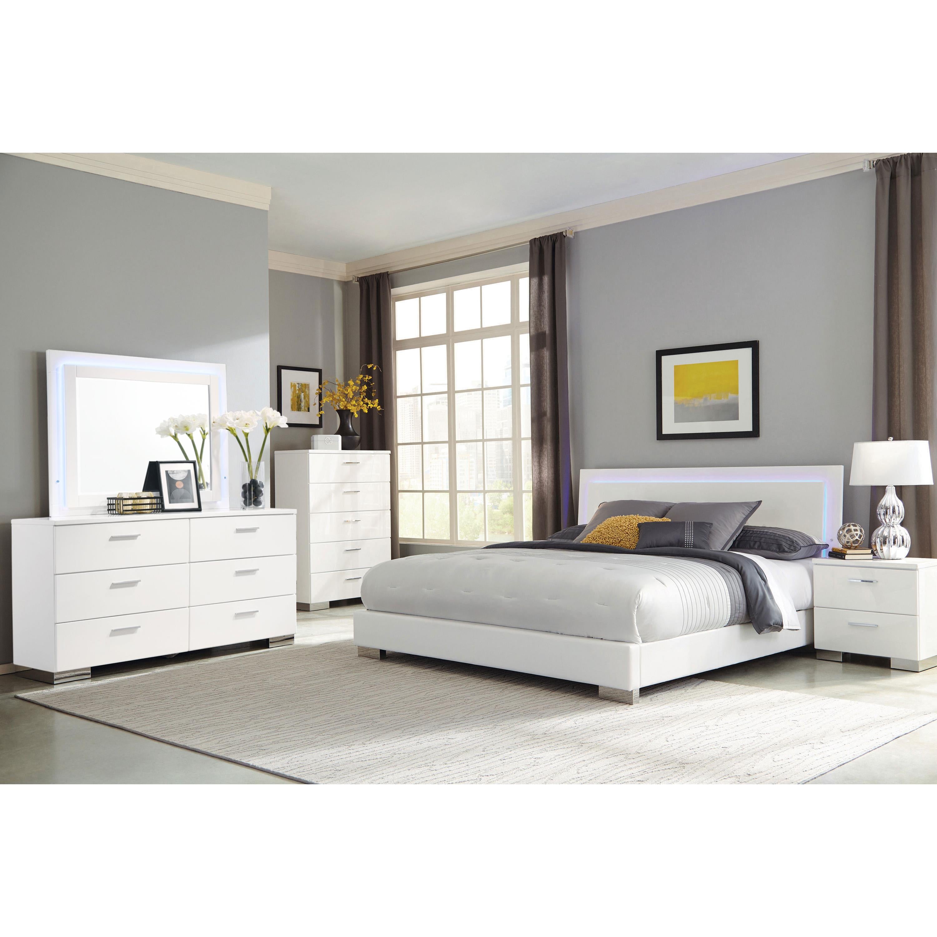 Diamond Modern Furniture COA Felicity 2-Drawer Nightstand 203502 IMAGE 10