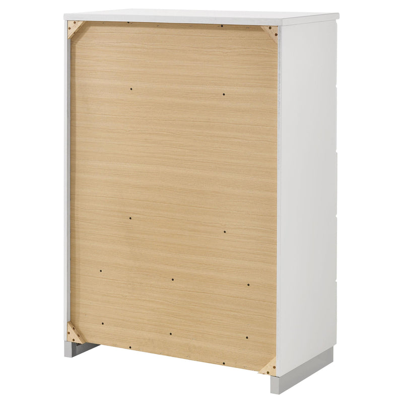 Diamond Modern Furniture COA Felicity 5-Drawer Chest 203505 IMAGE 7
