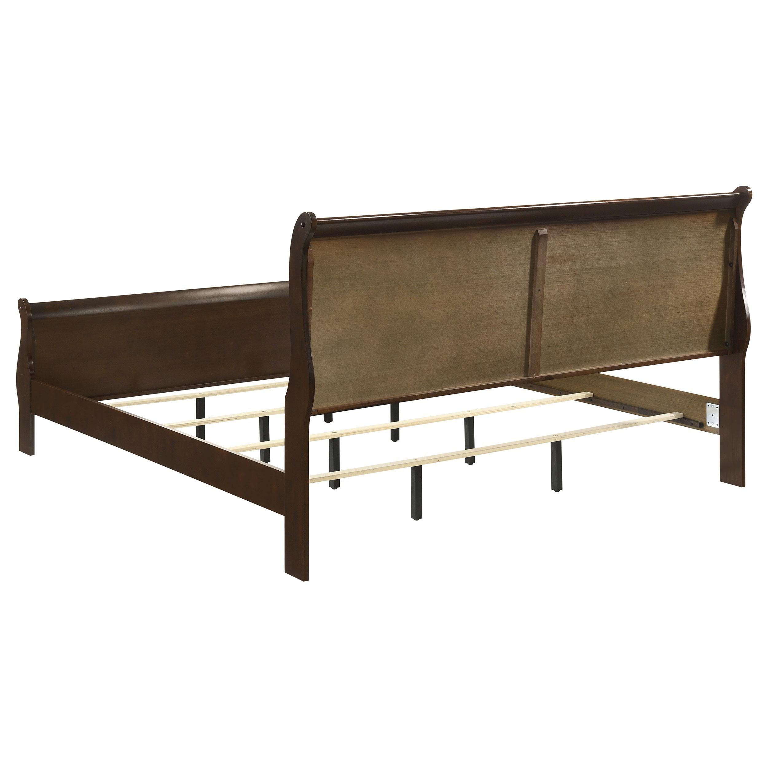 Diamond Modern Furniture COA Louis Philippe King Panel Sleigh Bed 202411KE IMAGE 4