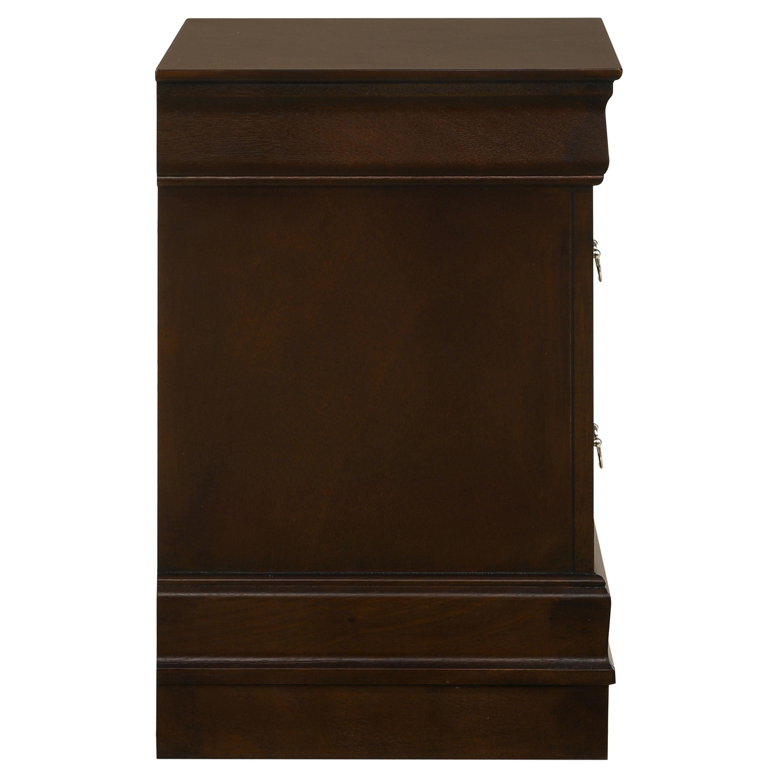 Diamond Modern Furniture COA Louis Philippe 2-Drawer Nightstand 202412 IMAGE 8