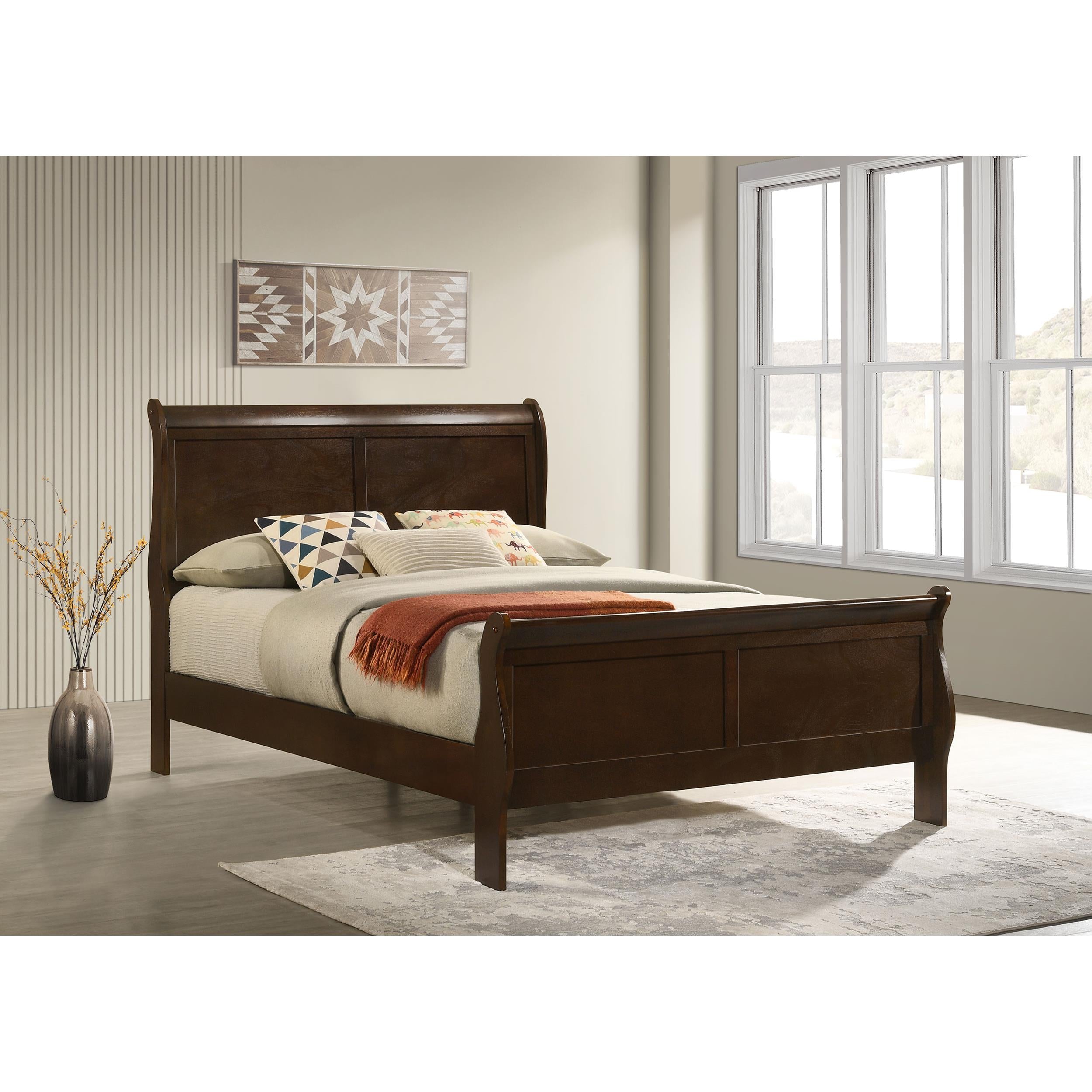 Diamond Modern Furniture COA Louis Philippe Full Sleigh Bed 202411F IMAGE 6