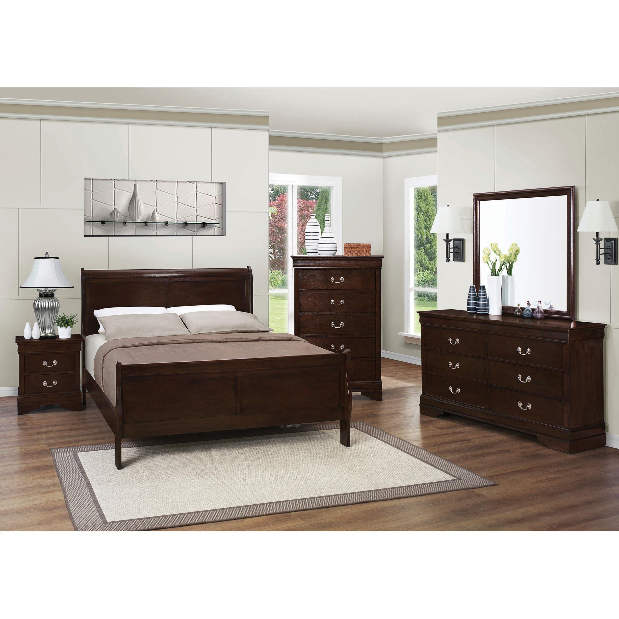 Diamond Modern Furniture COA Louis Philippe Queen Sleigh Bed 202411Q IMAGE 7