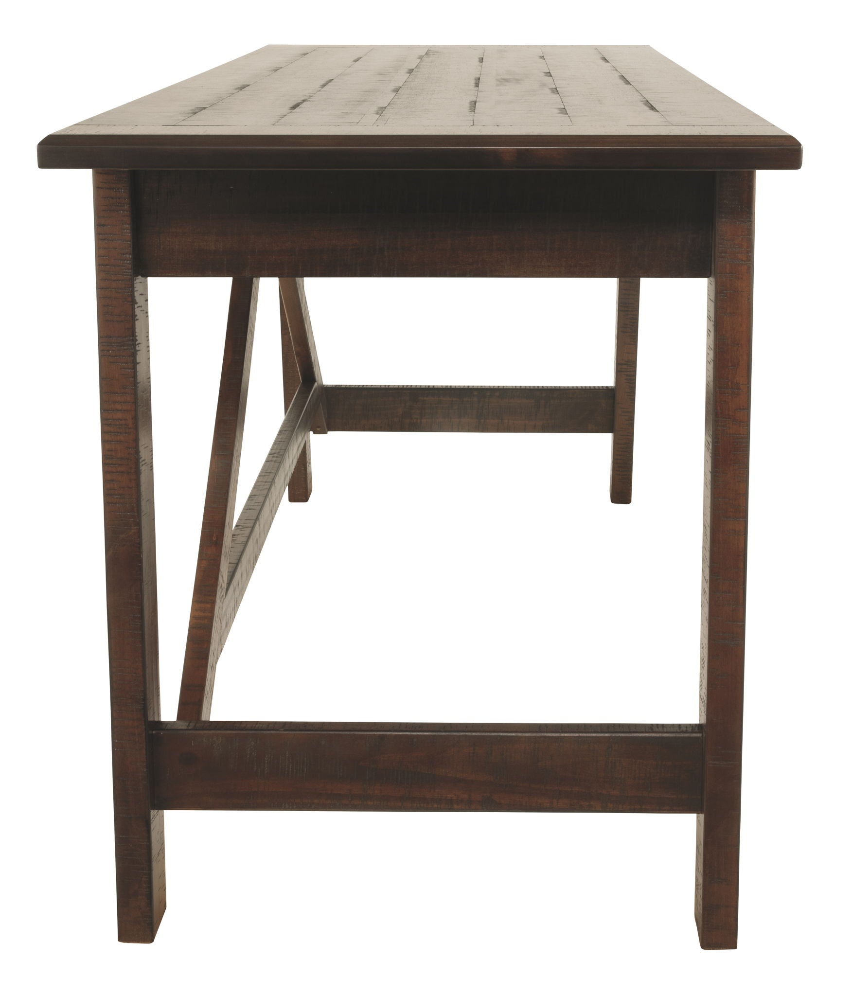 Baldridge - Home Office Large Leg Desk - Rustic Brown