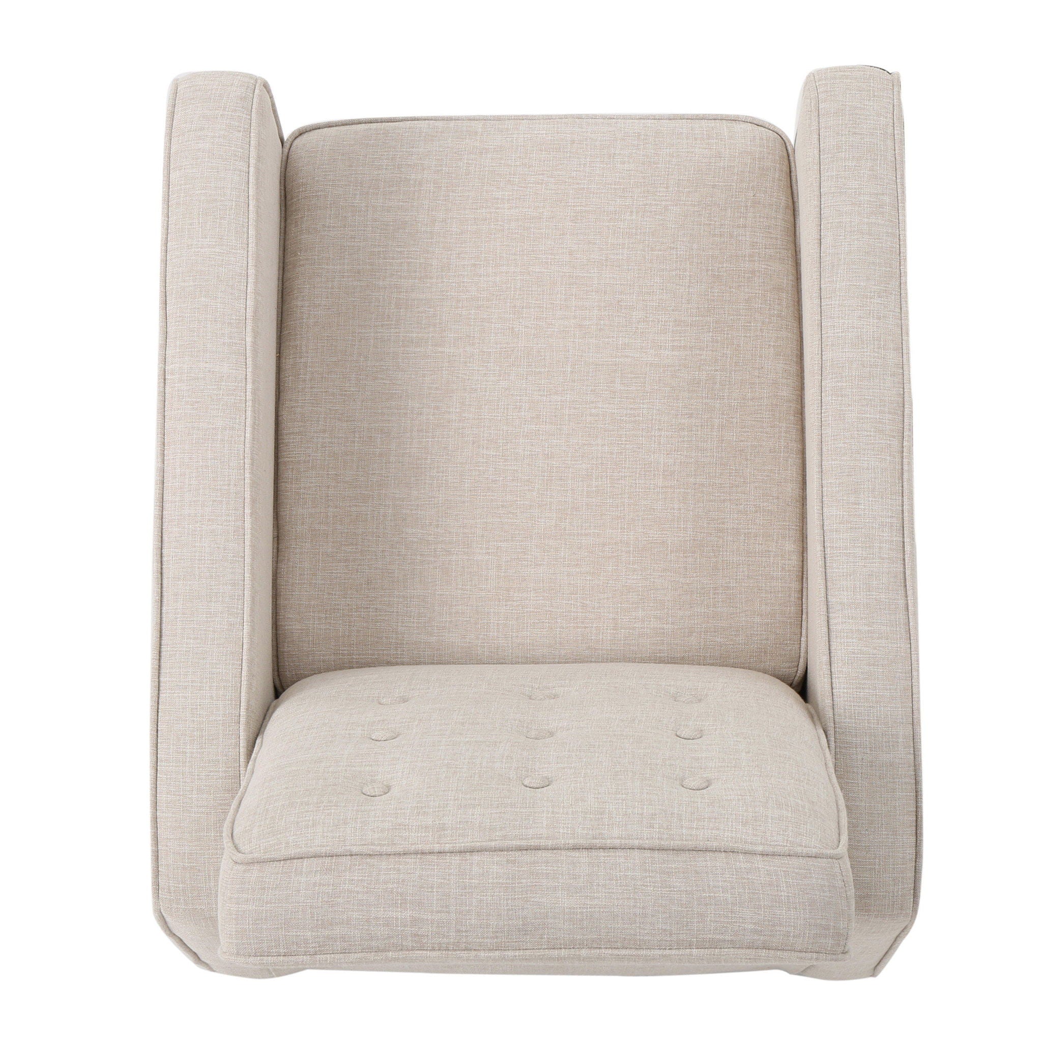 Mid-Century Modern Recliner With Button Tufted Waffle Stitch