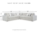 Stupendous 4-Piece Sectional with Ottoman