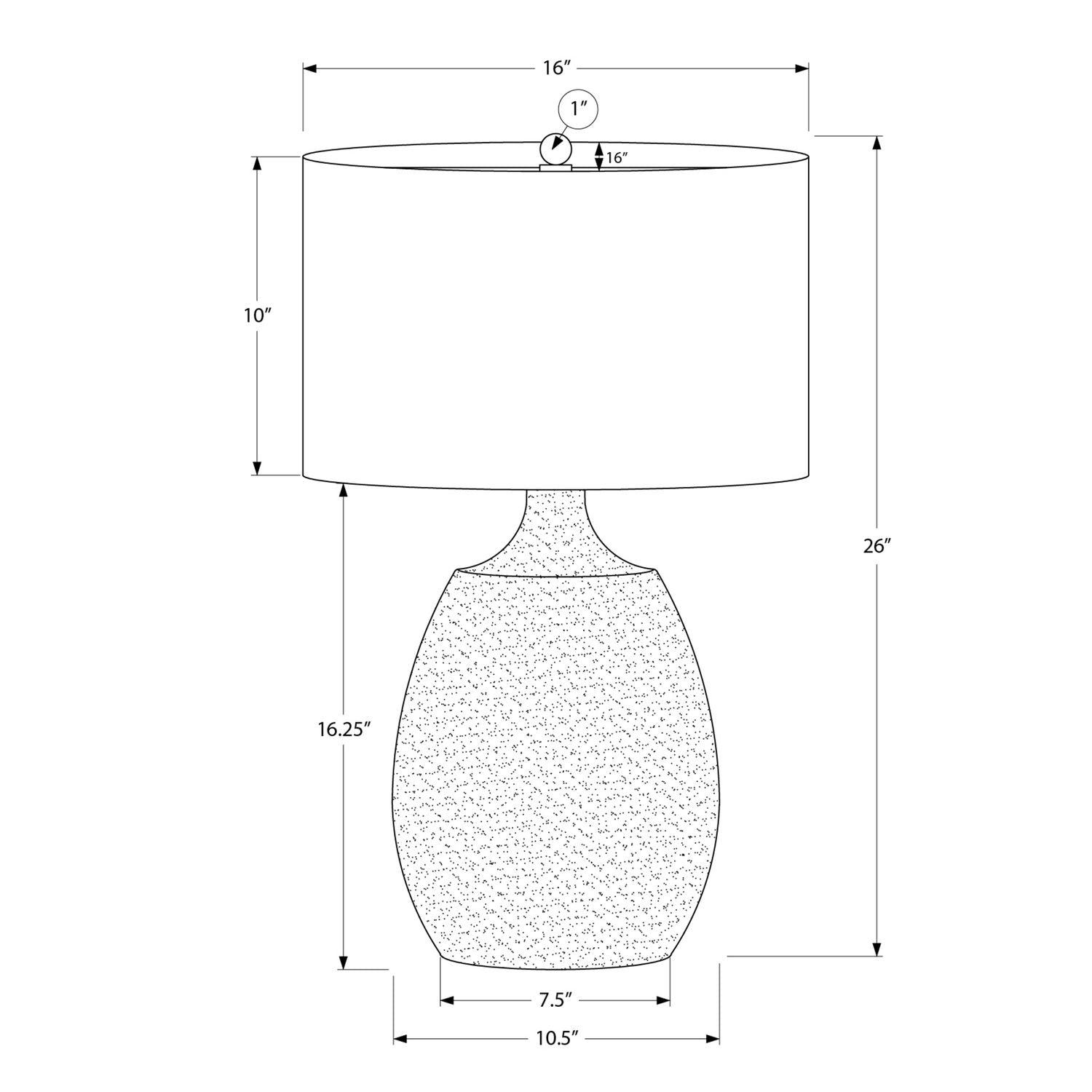 Lighting, Table Lamp, Resin, Contemporary - Cream