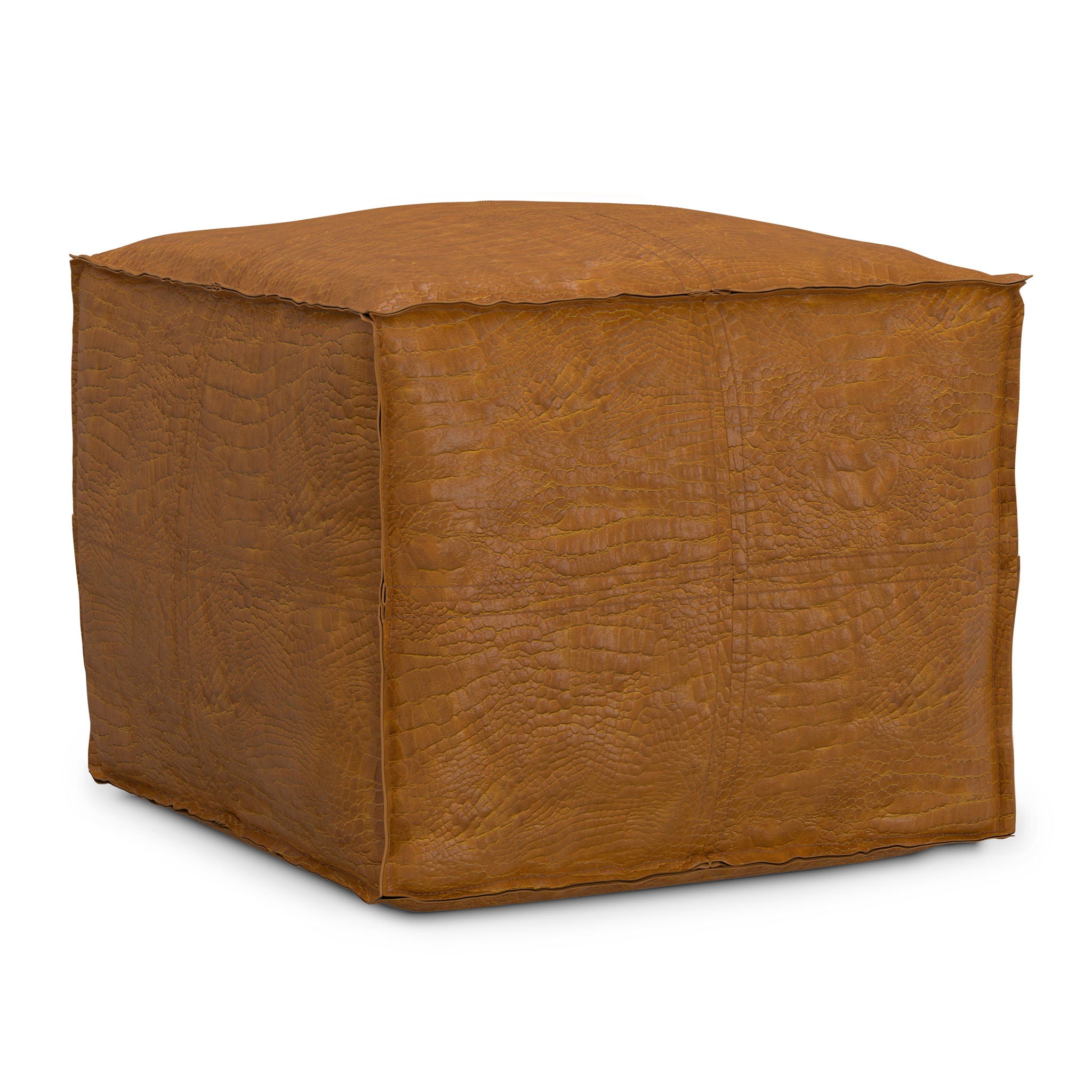 Brody - Square Pouf - Tan