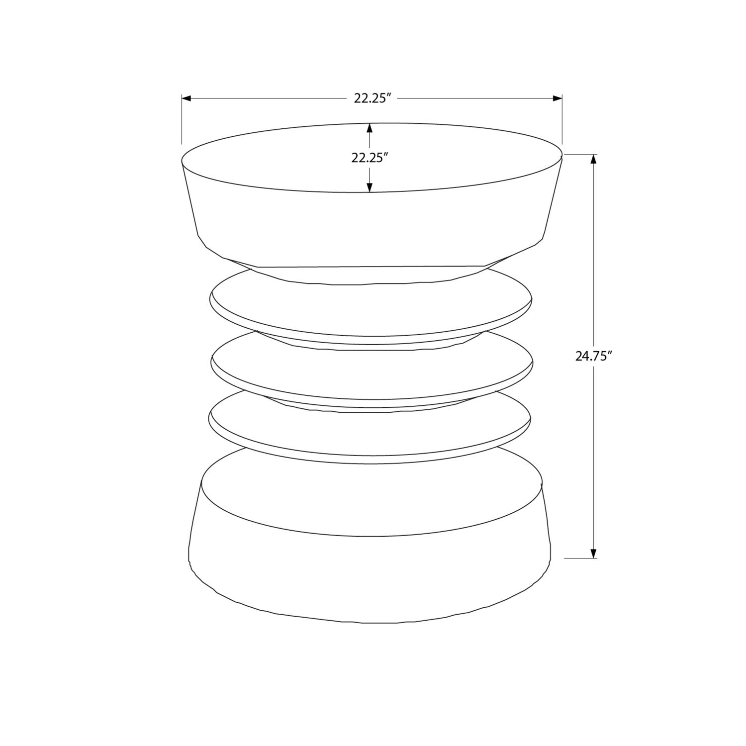 Contemporary Round Accent Table Indoor / Outdoor