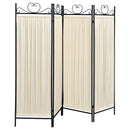 Dove 4-Panel Room Divider Folding Shoji Screen Beige