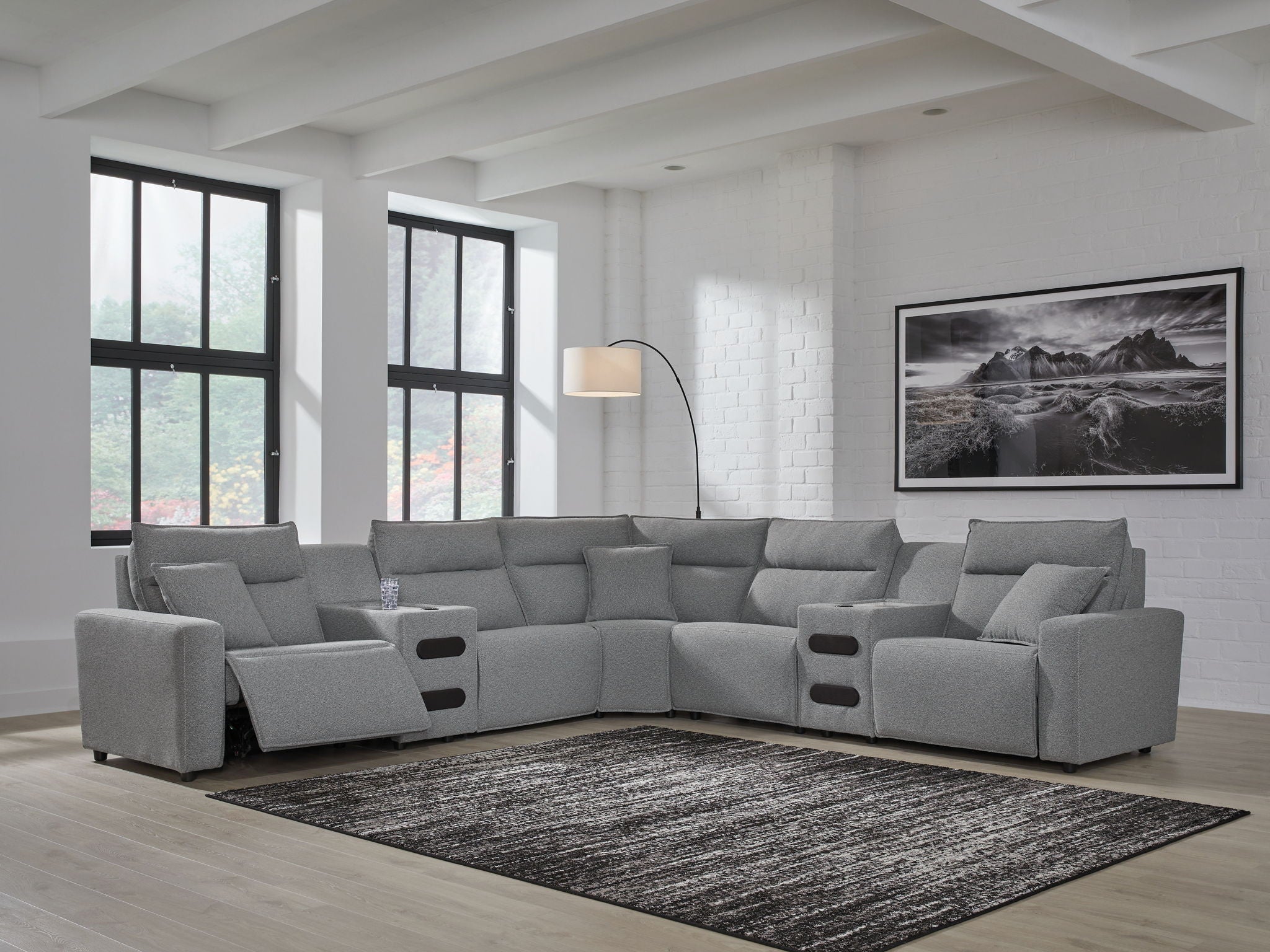 ModMax II - Salt And Pepper - Reclining Sectional
