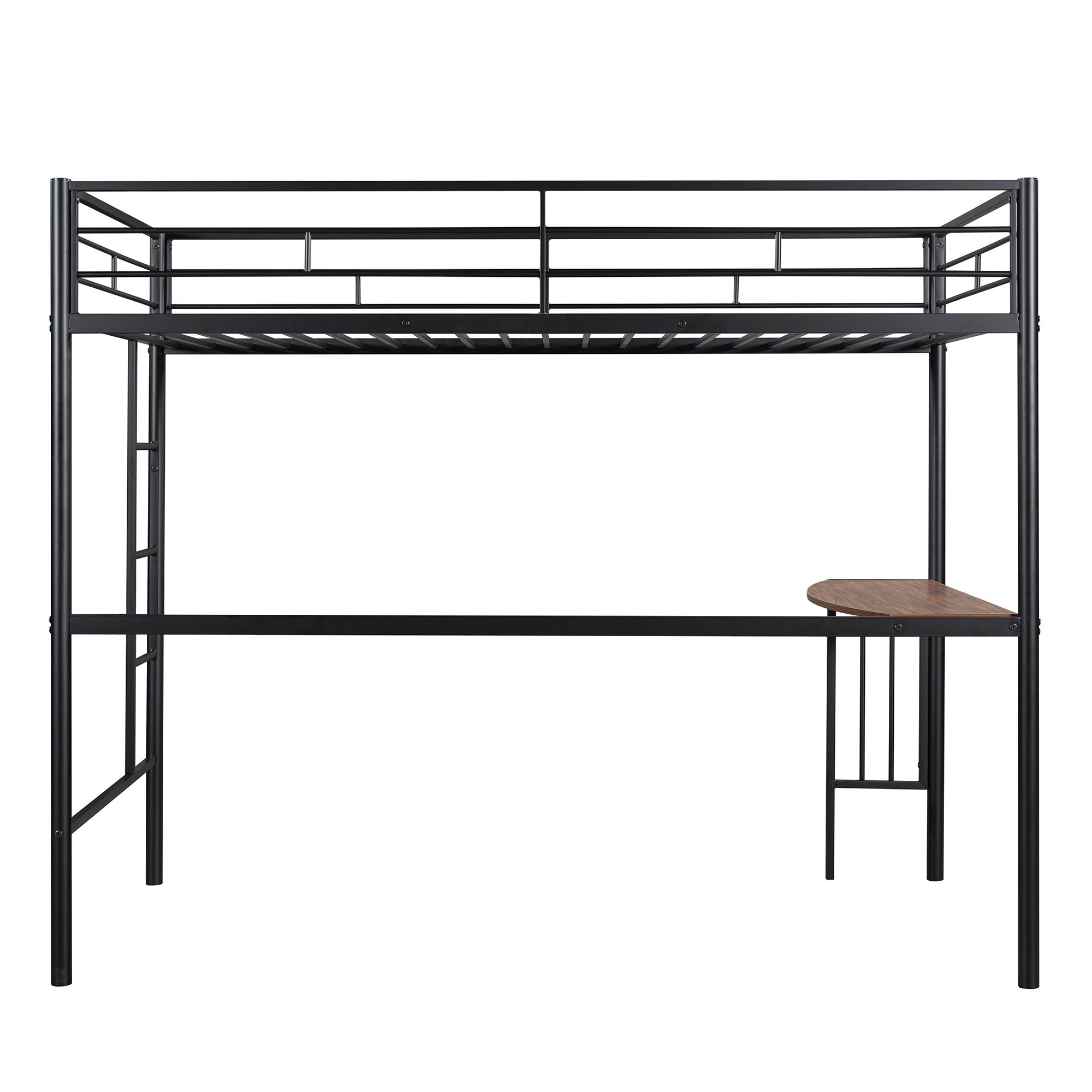 Bunk Bed With Desk, Ladder And Quality Slats For Bedroom