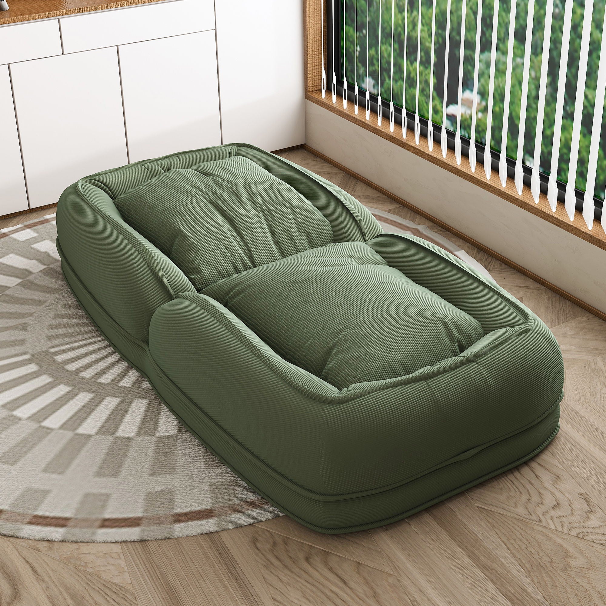 Upholstered Foldable Lazy Sofa Bed For Adults And Pets
