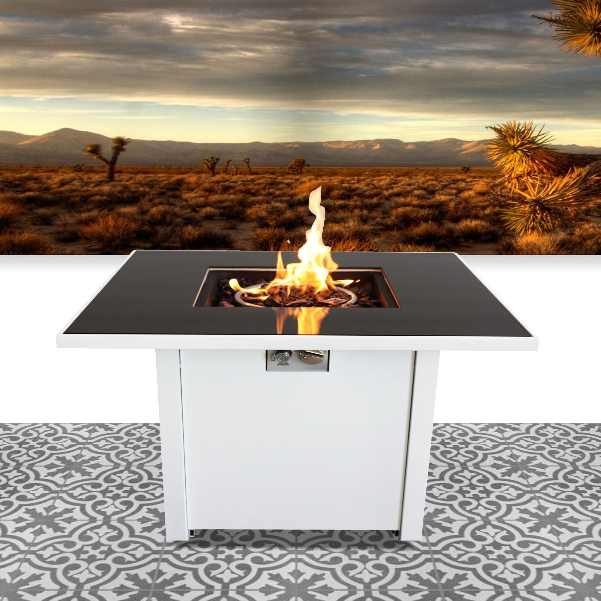 Powdercoated Fire Pit With Top