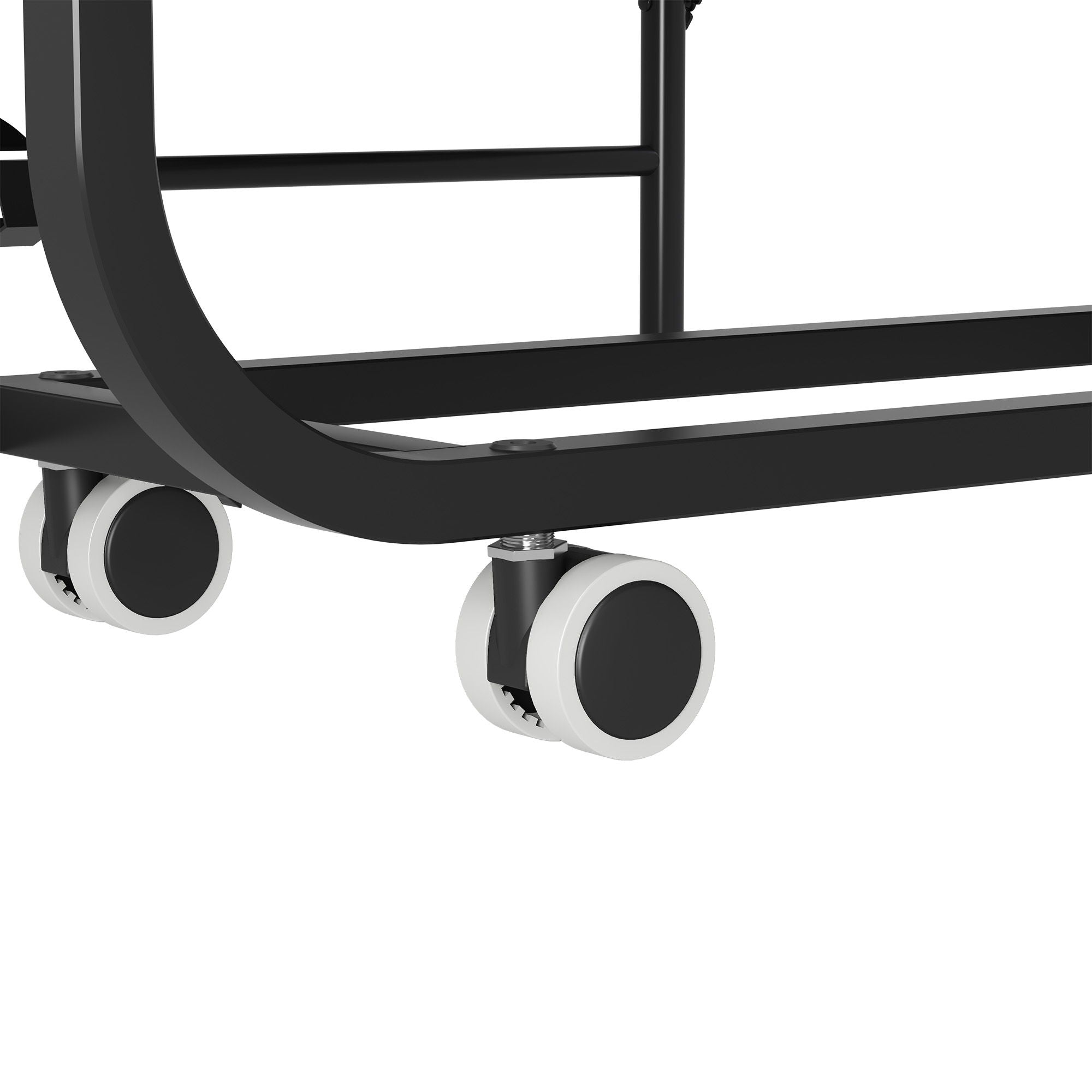 Twin Folding Bed With Memory Foam Mattress, Space Saving Rollaway Guest, On Wheels, Portable For Adults & Guests - Black
