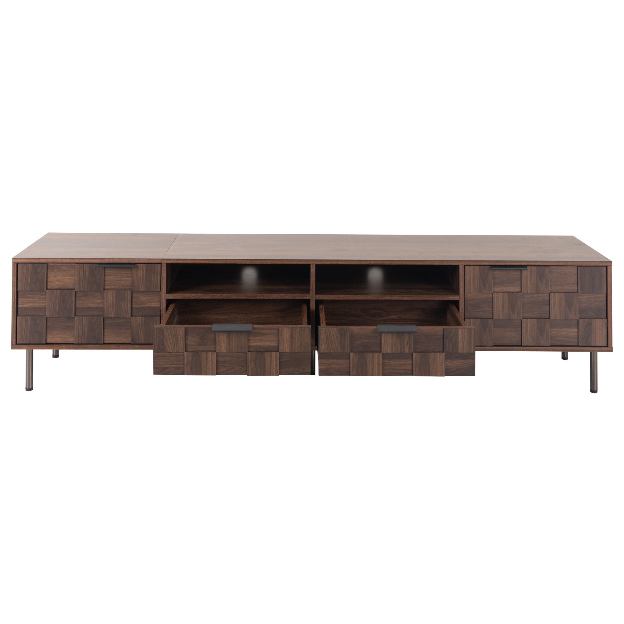 TV Stand With 2 Drawers, Media Console Table, Storage Cabinet With Cable Management