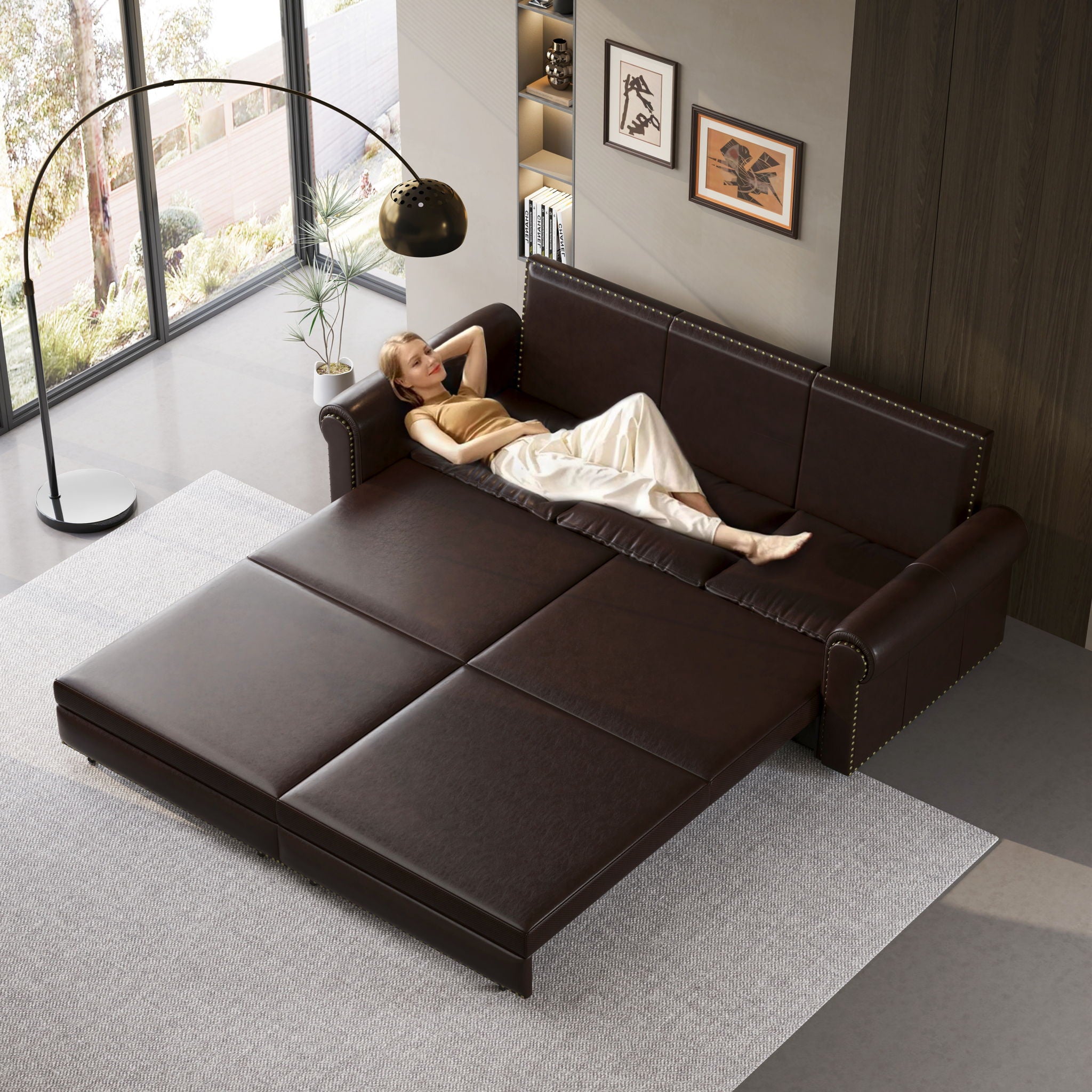 Chesterfield Sofa & Pull Out Bed