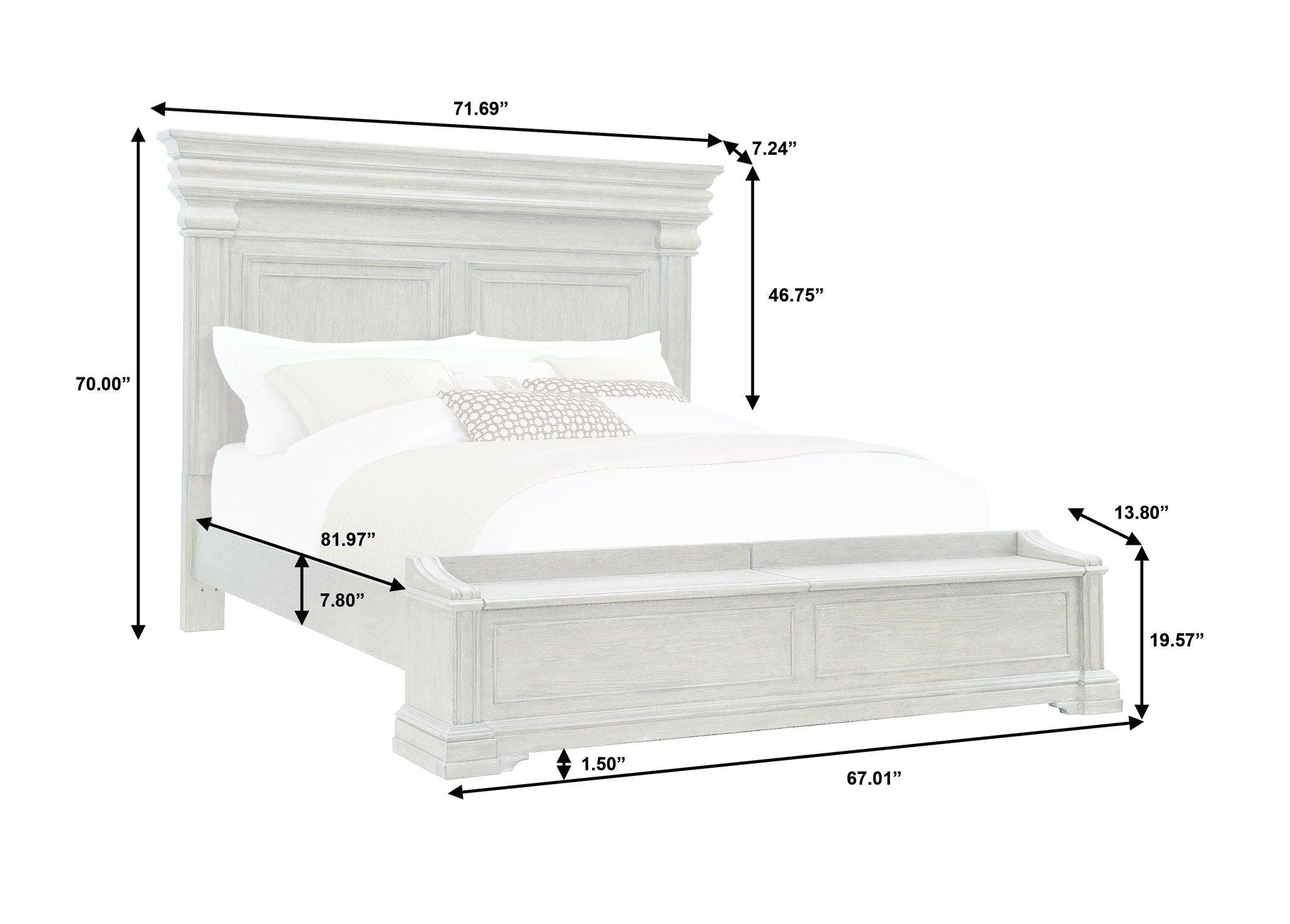 Madison Ridge - Panel Bed With Blanket Chest Footboard