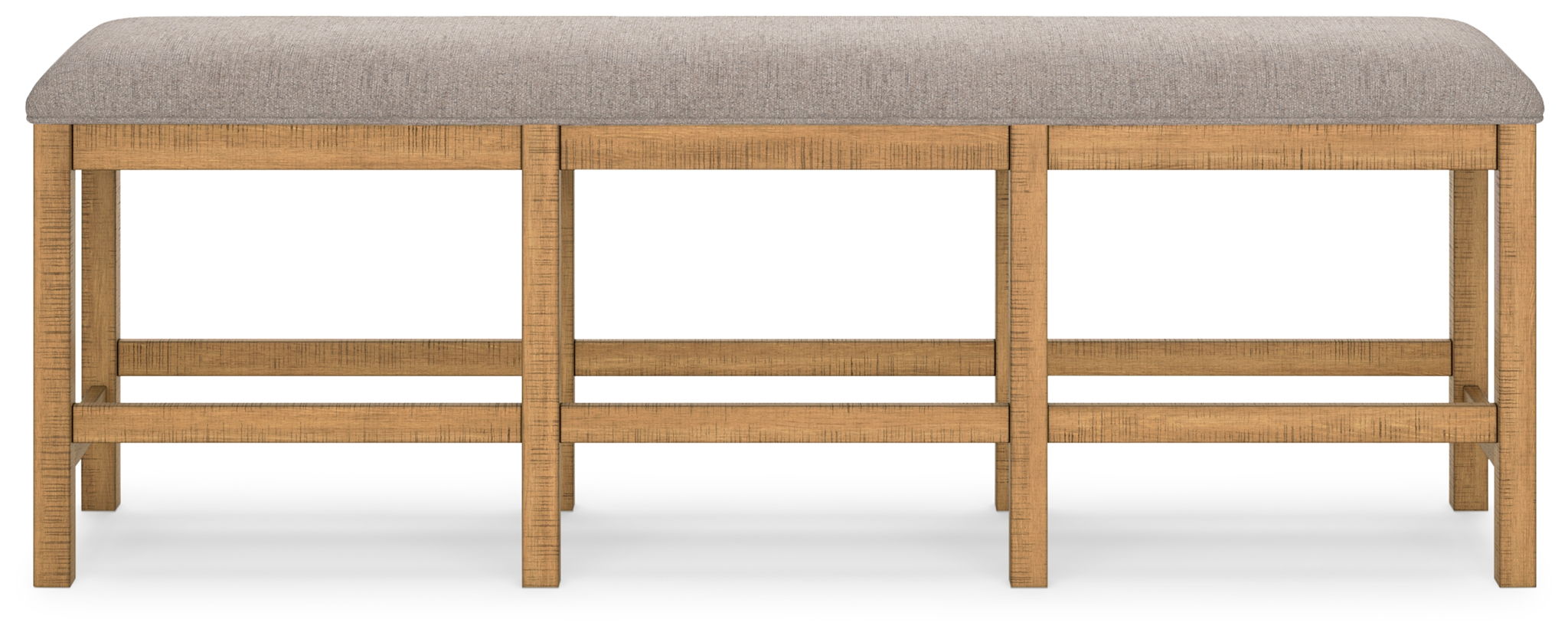 Havonplane - XL Counter Height Upholstered Dining Bench - Brown