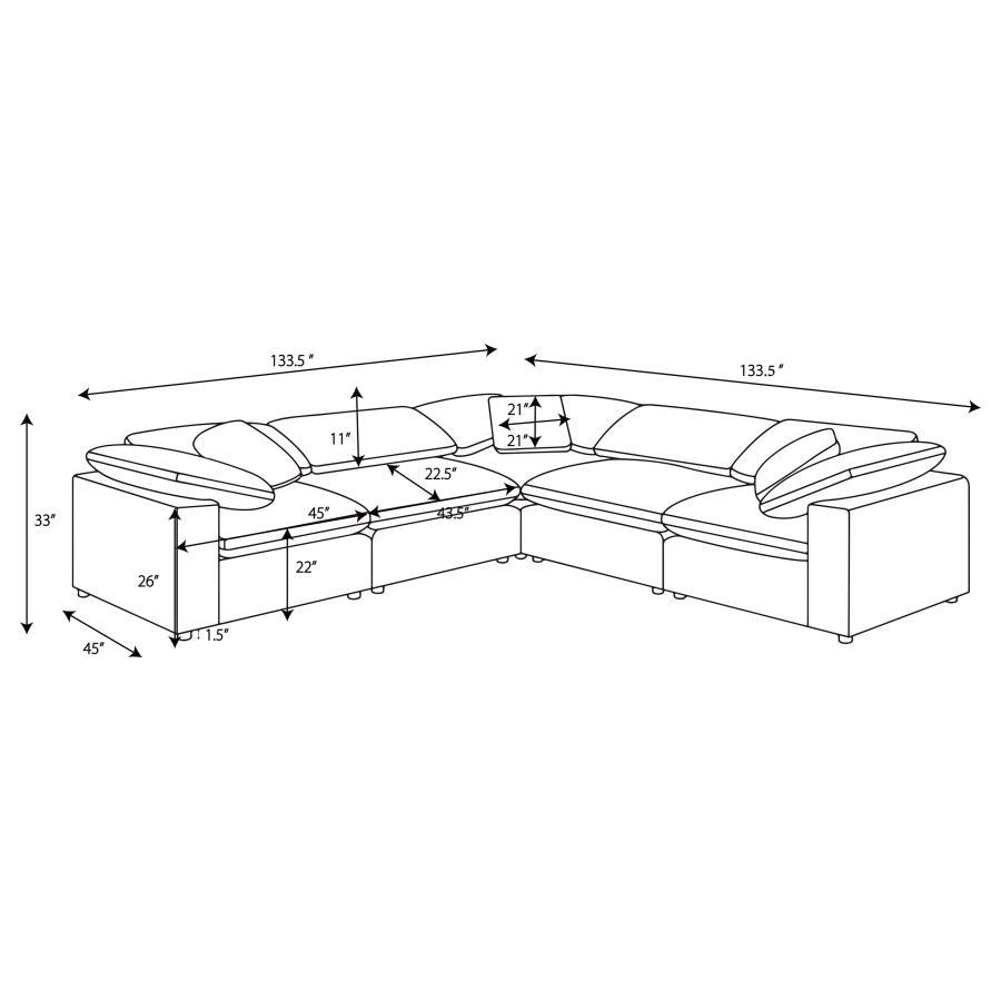 Raleigh - Boucle Upholstered Modular Sectional
