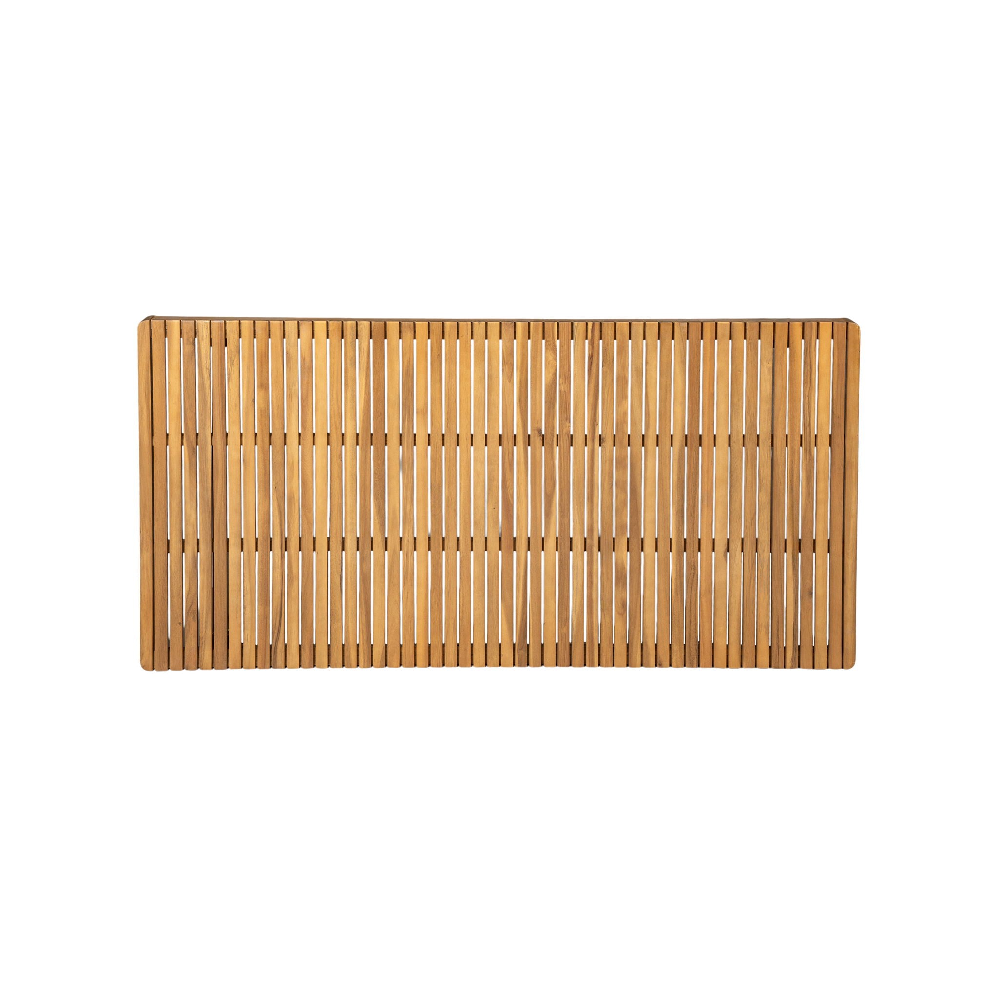 Outdoor Dining Table With Slatted Top, Ideal For Patio