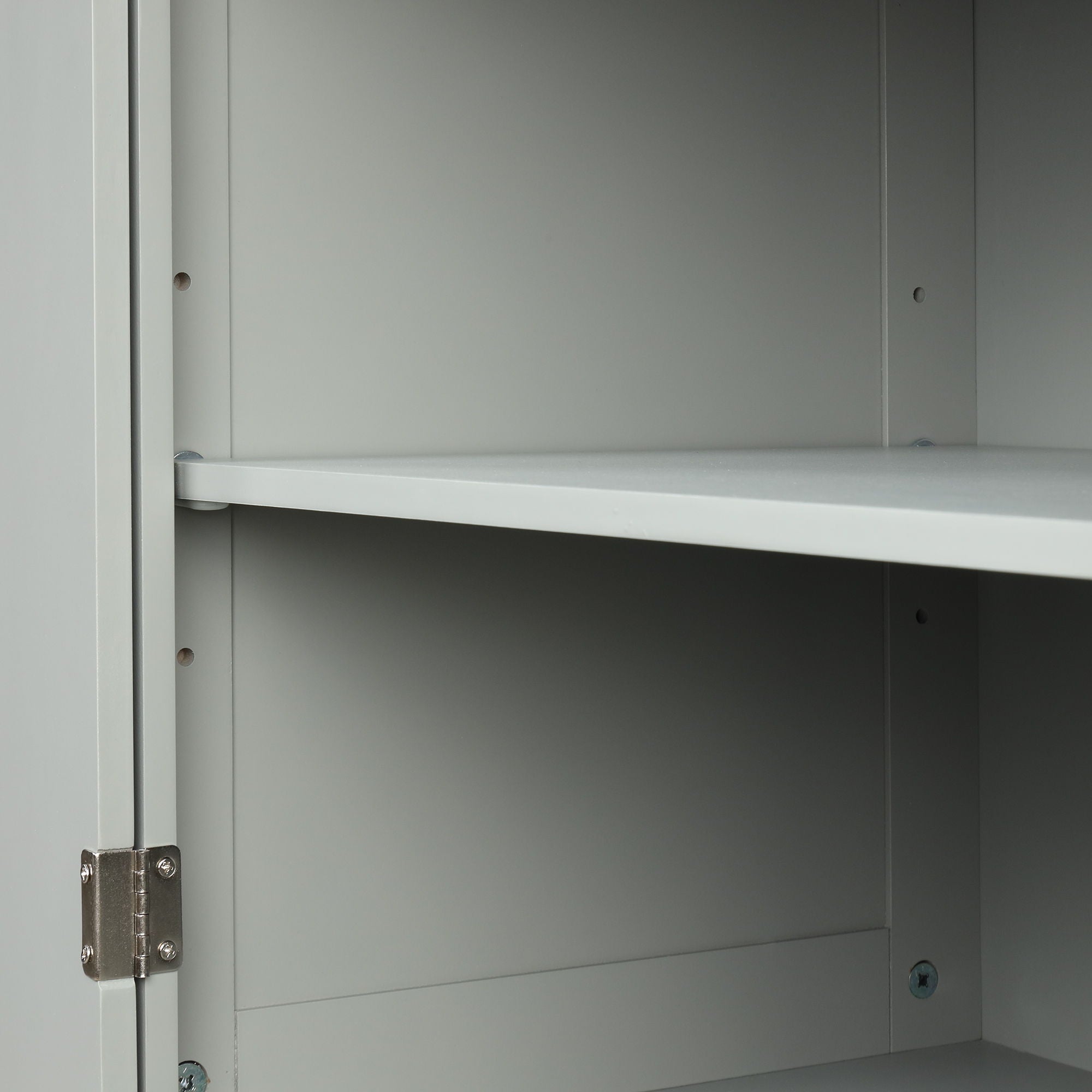 Tall Freestanding Bathroom Storage Cabinet With 2 Drawers And Adjustable Shelf