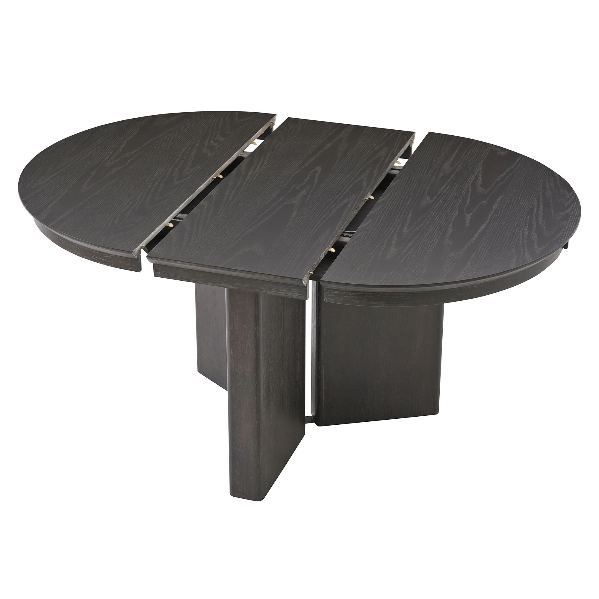 Farmhouse Oval Extendable Dining Table With Pedestal Base
