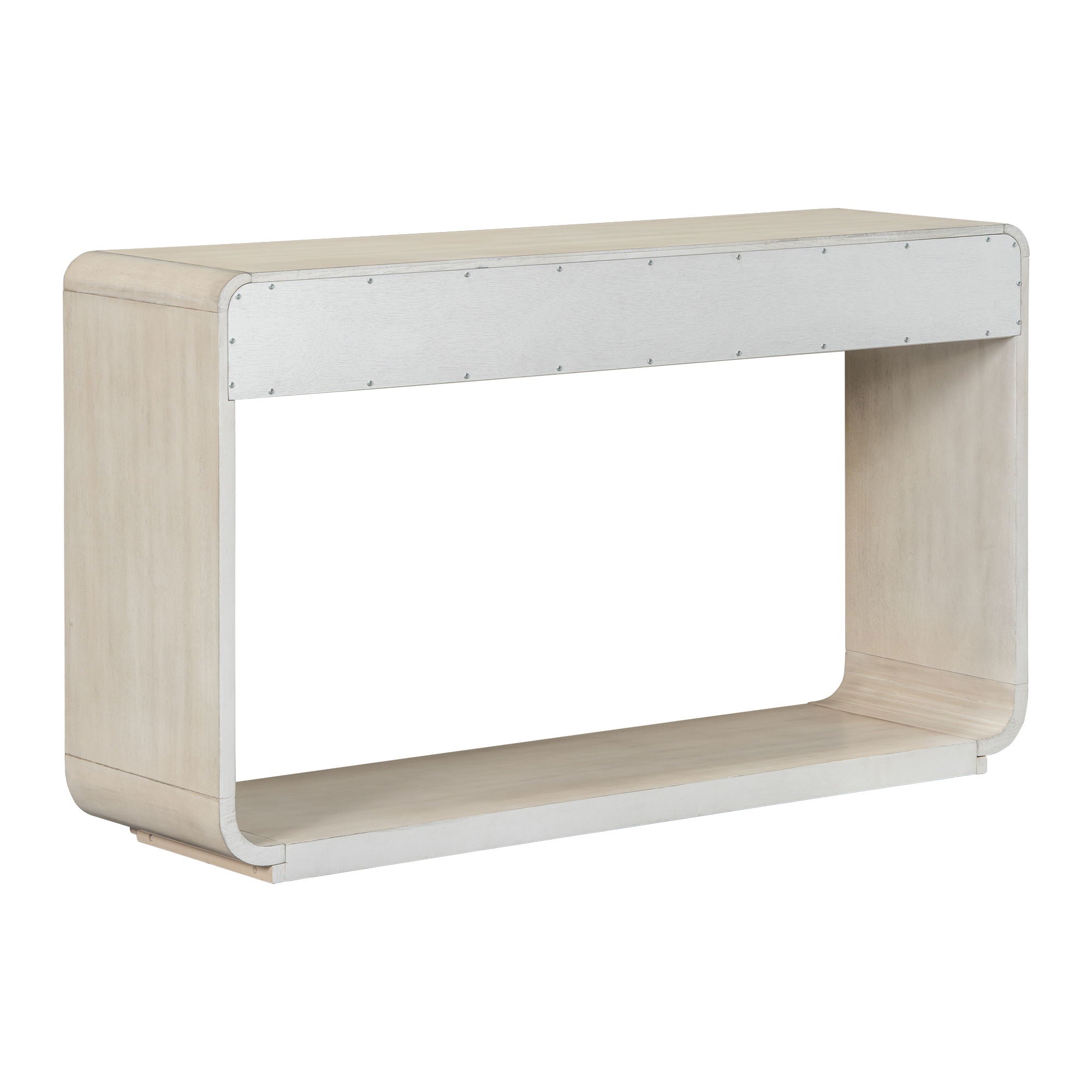 onsole Table With 3 Drawers And Display Shelf