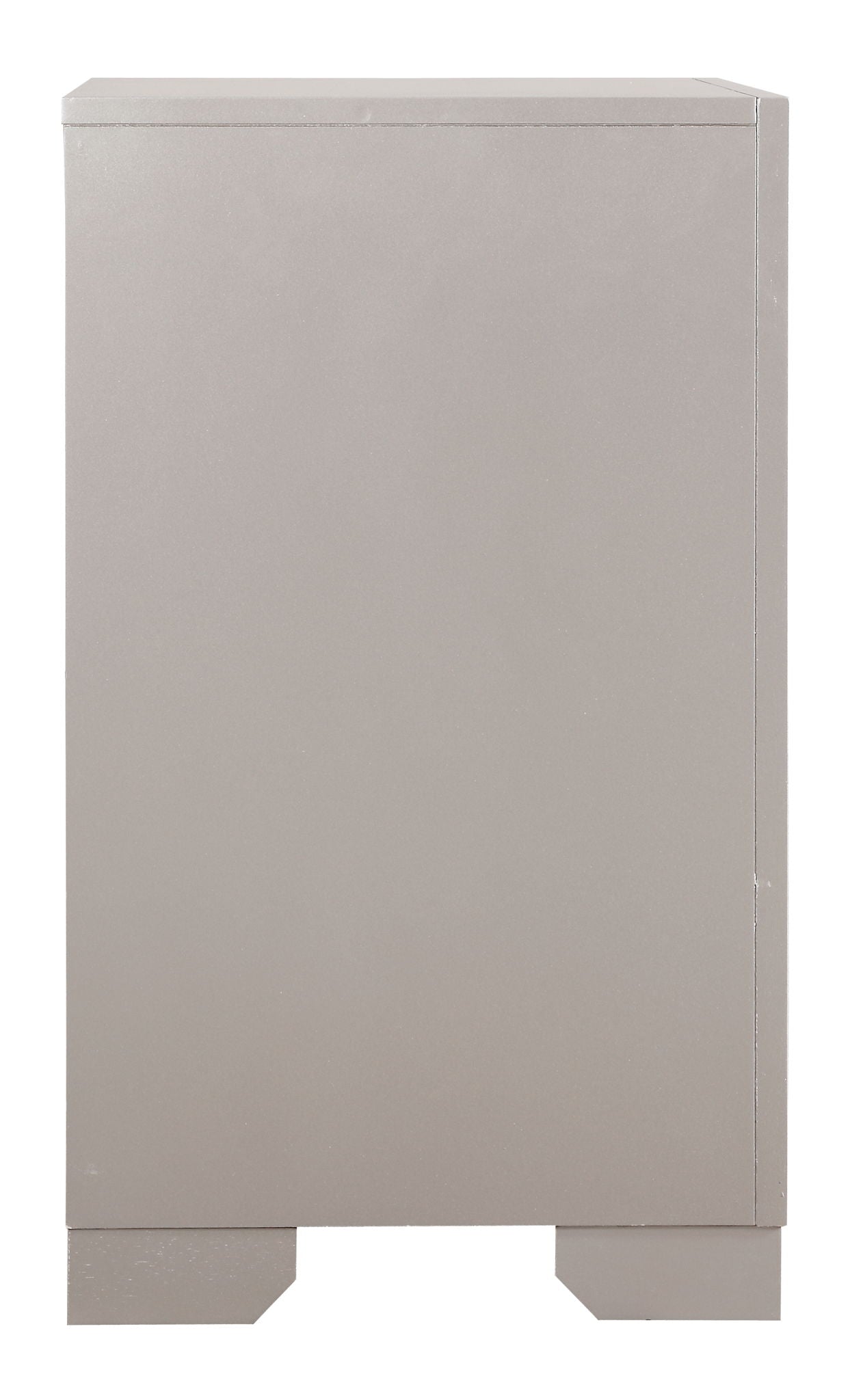 Elegant Nightstand - Silver Champagne