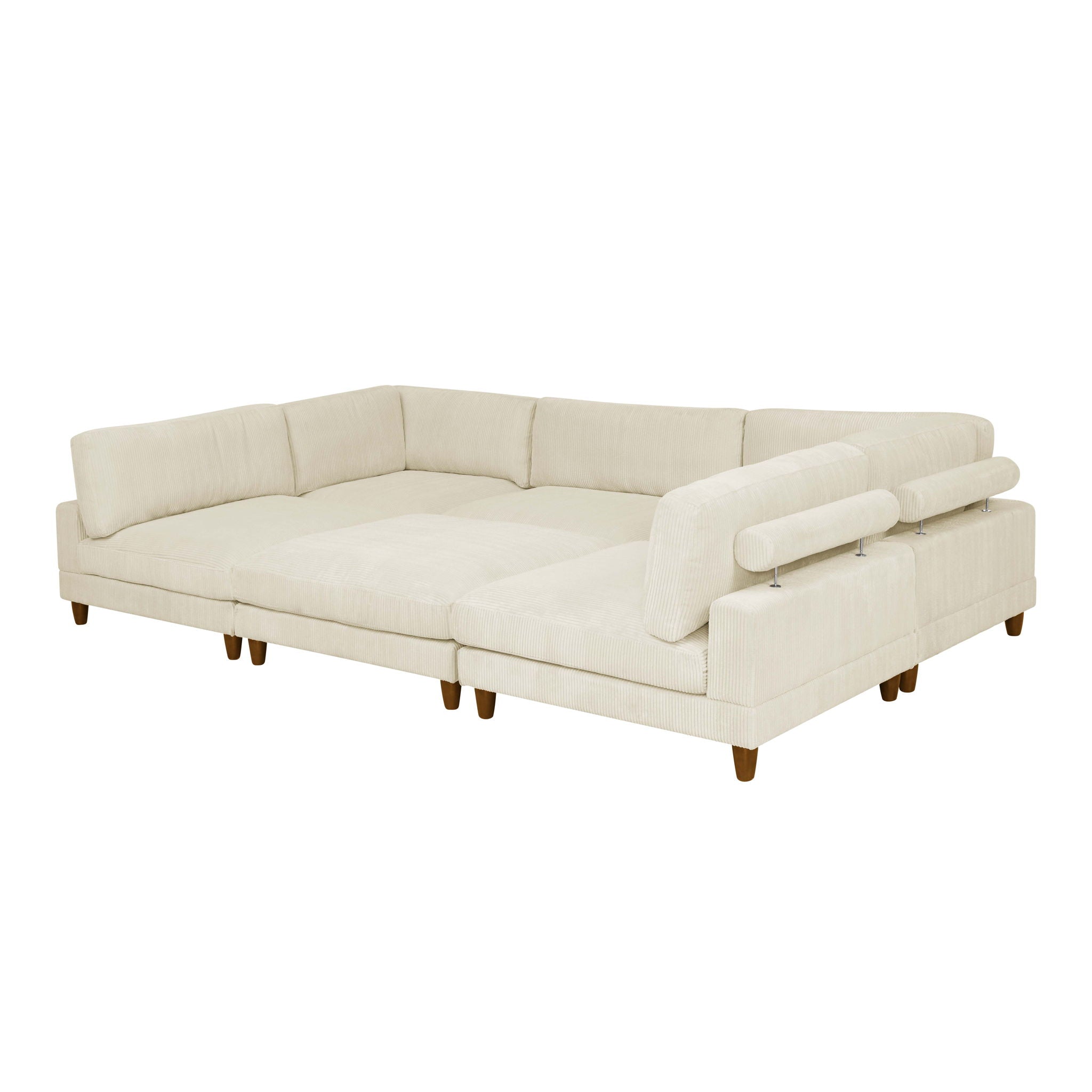 Modern Modular Sectional With Adjustable Back Support