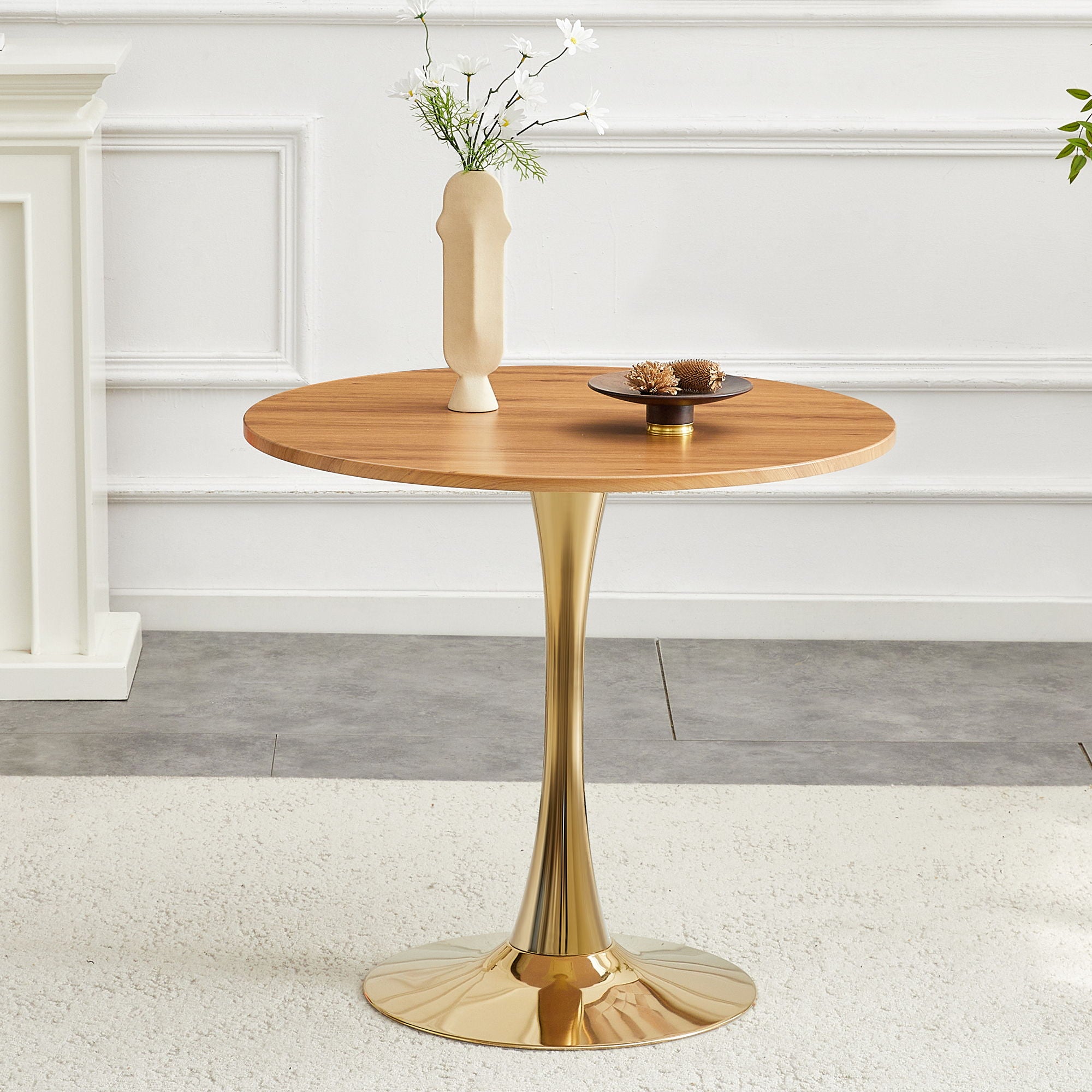 Round Dining Table With Thickened Top For Kitchen