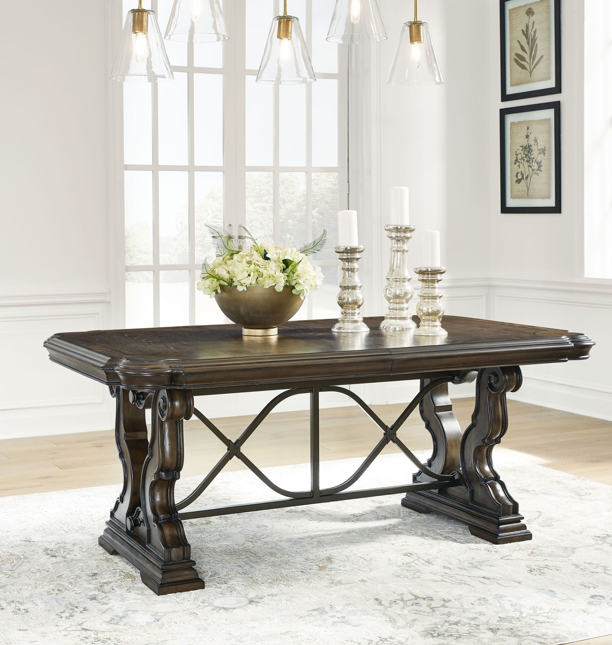 Maylee - Dining Extension Table - Dark Brown