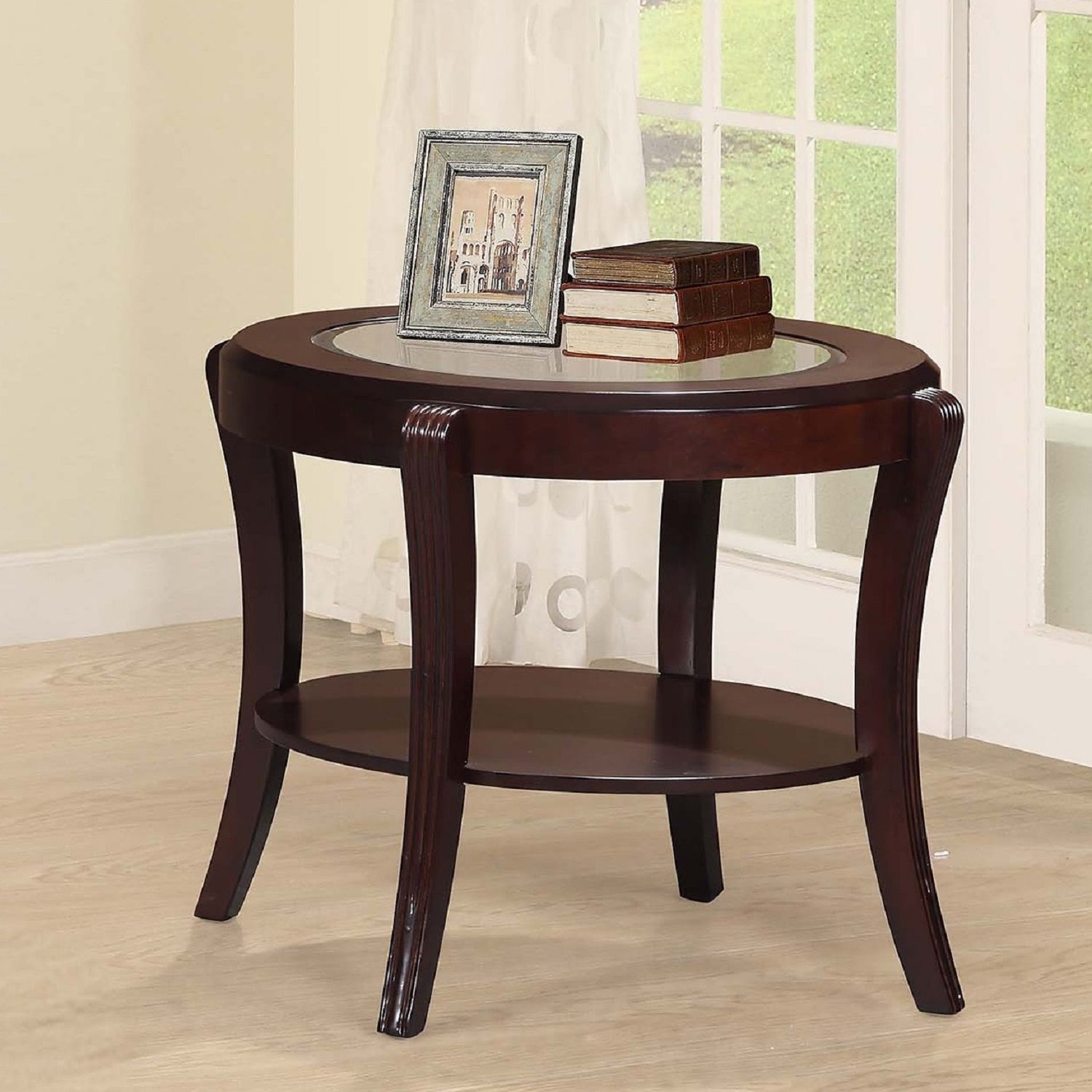 Table With Tempered Glass Shelf