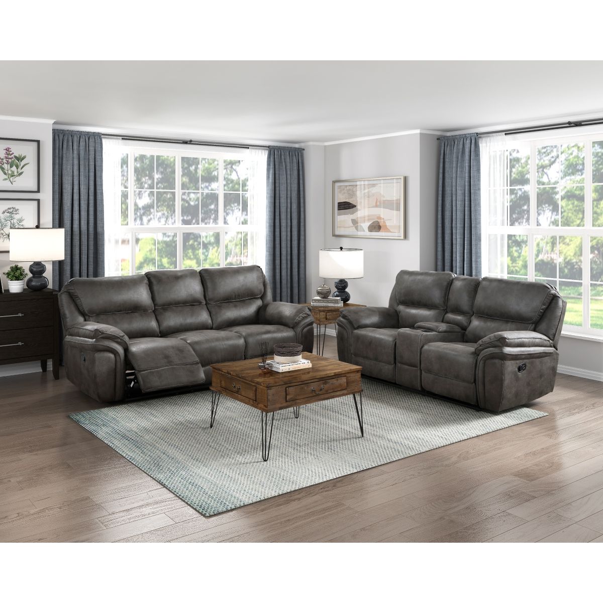Proctor - Double Reclining Loveseat With Center Console