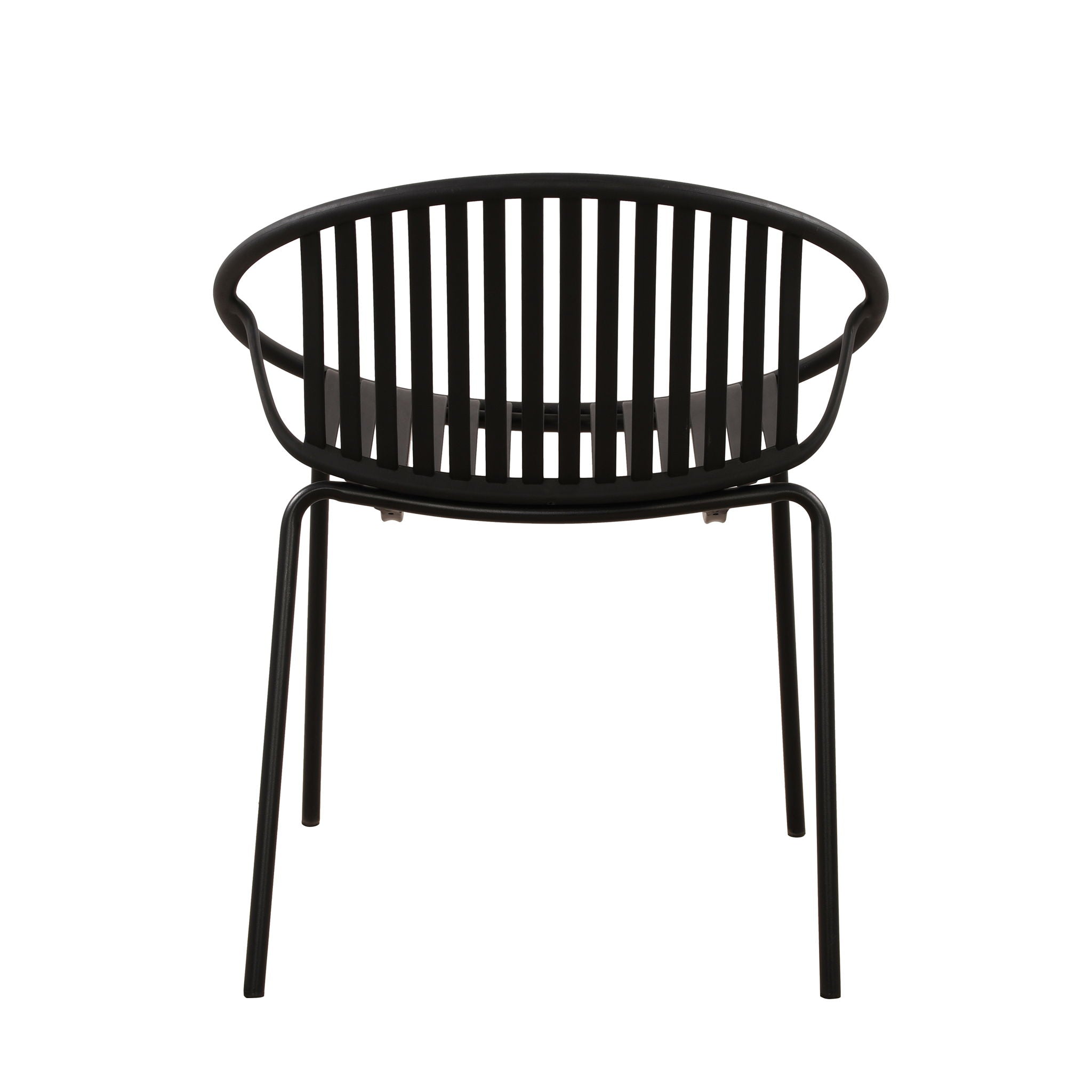 Stackable Outdoor Chairs With Breathable Plastic Backrest (Set of 2)