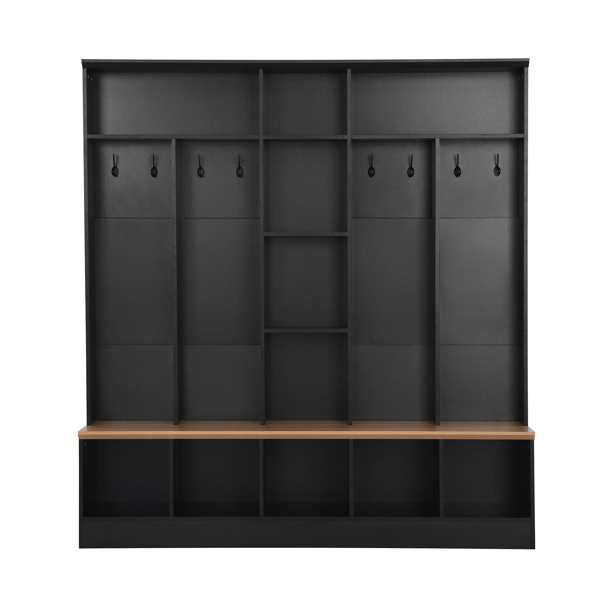 Minimalist Shoe Cabinet With Cube Storage & Shelves