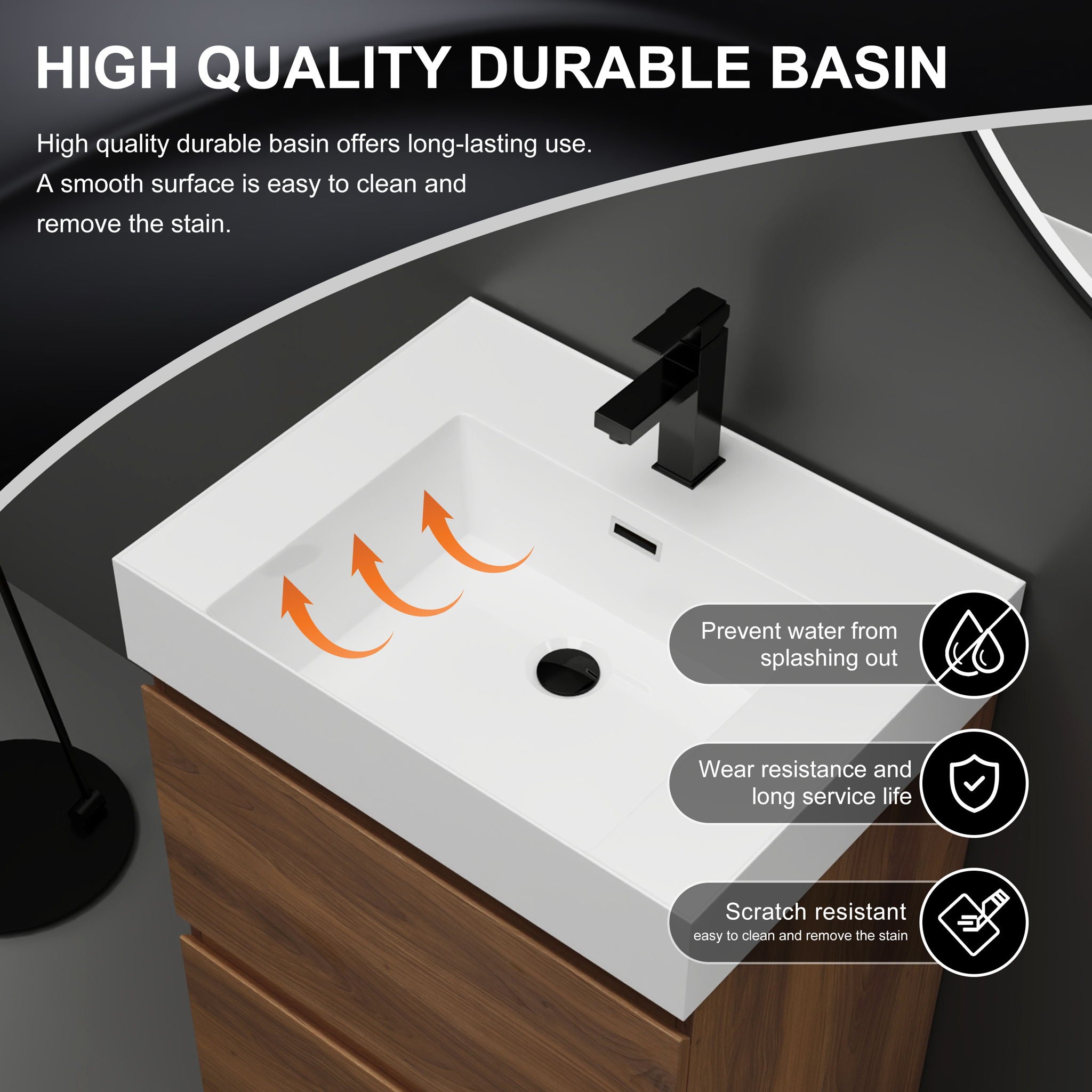 Modern Freestanding Bathroom Vanities With Single Sink Combo