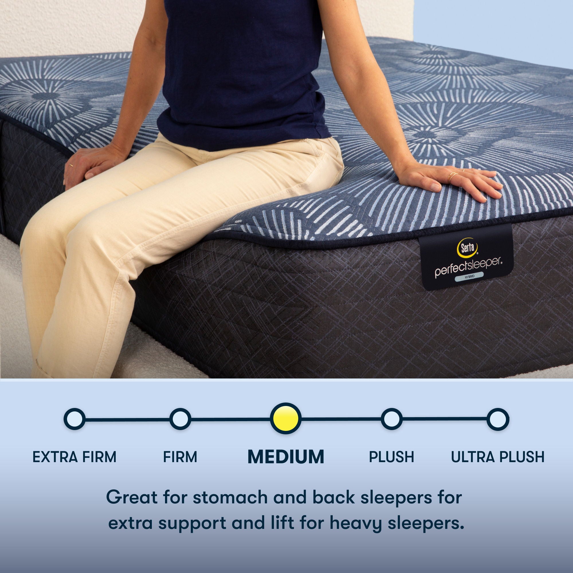 Perfect Sleeper - 12" Dazzling Night Hybrid Medium Mattress
